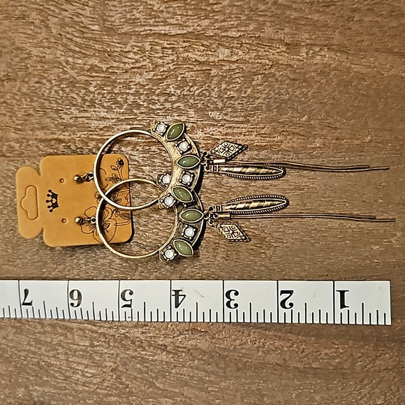 FREEPEOPLE boho stone hanging earrings - Picture 2 of 3